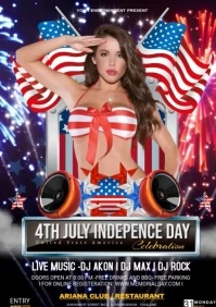 4TH JULY PARTY A4 template