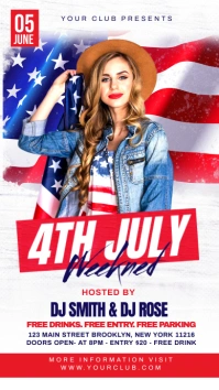 4th July Party Flyer Instagram Story template