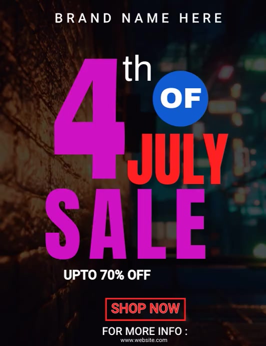 4th july special offer template Рекламная листовка (US Letter)