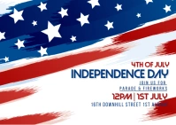 4th of July, event, Independence day, event Открытка template