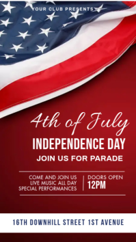4th of July, event, Independence day,event Instagram Story template