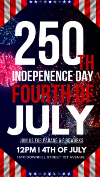 4th of July, event, 250 Independence day template