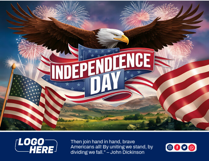 4th of July, Independence Day Flyer (US Letter) template