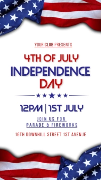 4th of July, event, Independence day, event Instagram Story template