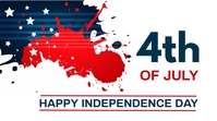 4th of July, event,Independence day Twitter Post template