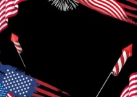 4th of July, Fourth of July Postcard wish Postal template