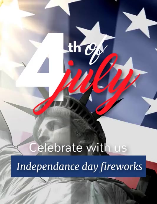 4th of July, Independance day Ulotka (US Letter) template