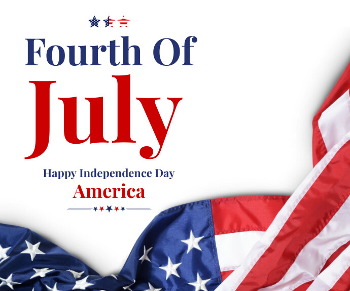4th of July, Independence day Średni prostokąt template