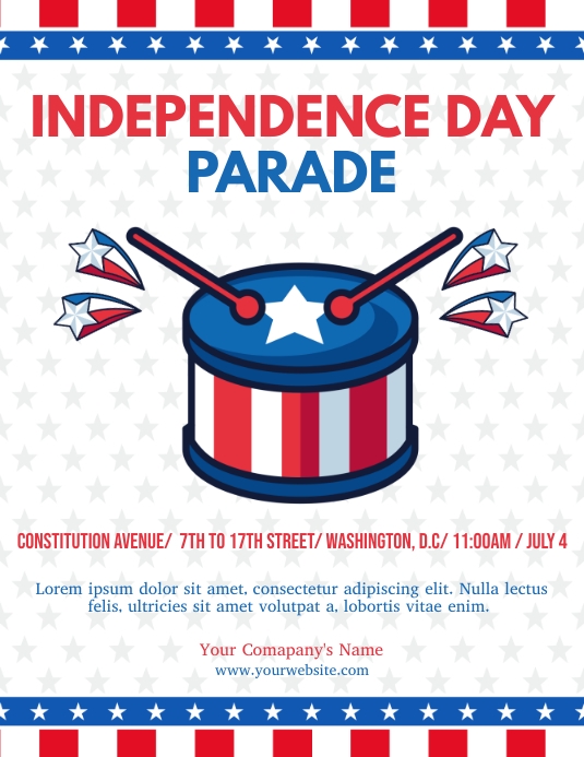 4th of July, Parade Folder (US Letter) template
