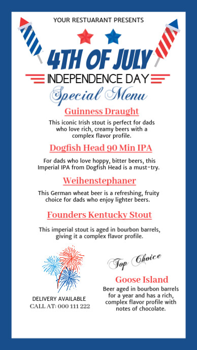 4th of July, usa Independence day, event Instagram 快拍 template