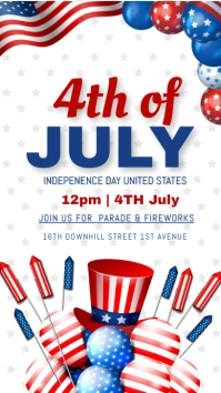 4th of July, usa Independence day, event Instagram-Story template