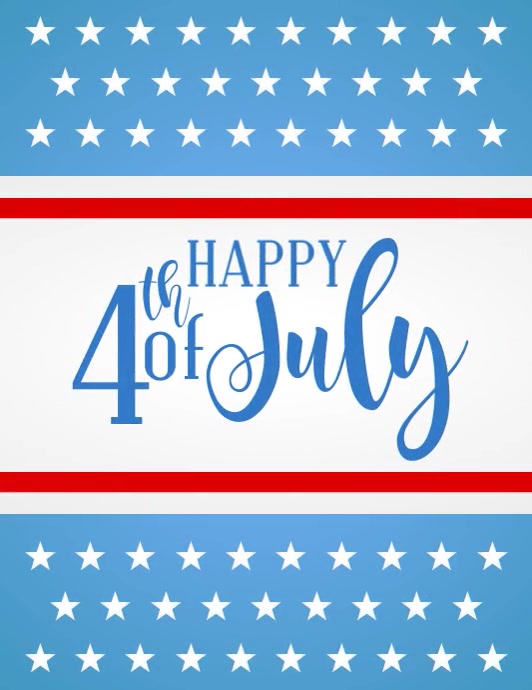 4th of July,Independence Day Ulotka (US Letter) template