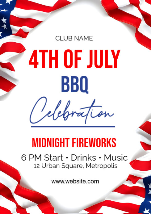 4th Of July A4 Template | PosterMyWall