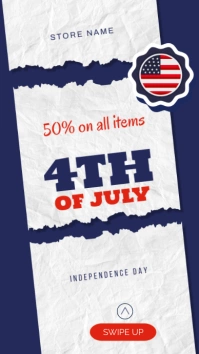 4th of july ad Instagram Story template