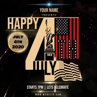 4TH OF JULY AD INSTAGRAM POST Template Quadrat (1:1)