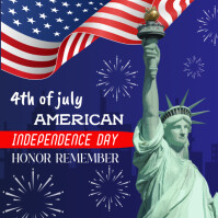 4th Of July American Independence Day Template  Instagram Post Iphosti le-Instagram