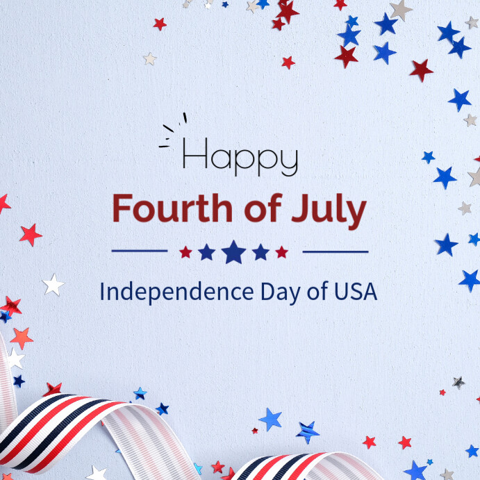 4th of July animation videos Post Instagram template