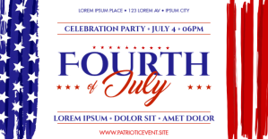 White 4th of July Facebook Shared Image template