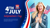 4th of July Banner Template Publicación de Twitter