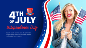 4th of July Banner Template Twitter-bericht