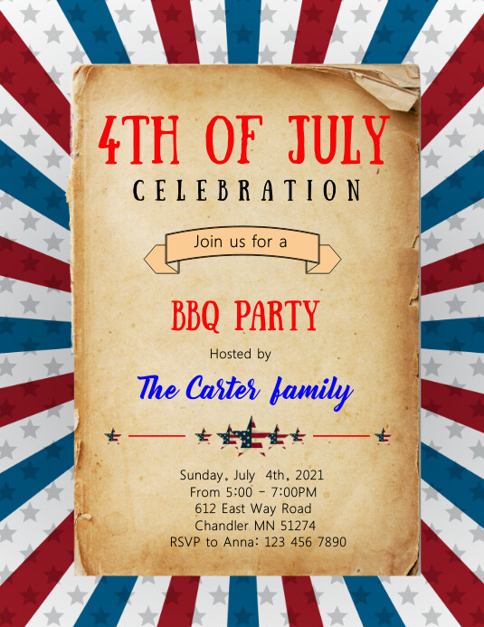 4th of july bbq flyer Template PosterMyWall