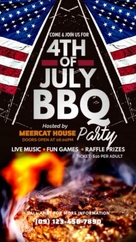 4th of July BBQ Party Instagram Reel template