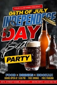 4th Of July Beer Night Poster template