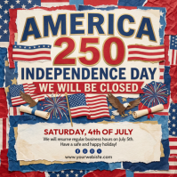 4th Of July Business Closed Notice Instagram template