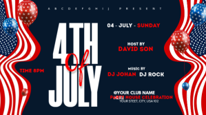4th of July Celebration ads Wpis na Twittera template