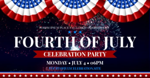 4TH OF JULY CELEBRATION BANNER Facebook 共享图片 template