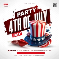 4th of july celebration Publicación de Instagram template