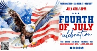 4th of July Celebration Event Banner Facebook 共享图片 template