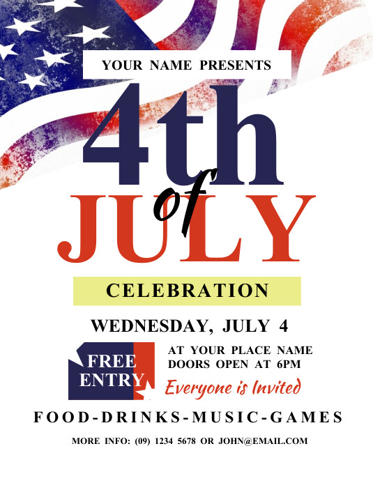 4th of July Celebration Flyer Template PosterMyWall 4th of July Celebration Flyer Template PosterMyWall