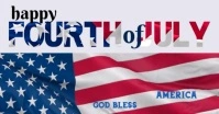 4th of July celebration poster Portada de evento de Facebook template