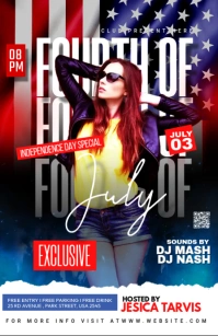 4th of July celebration template (4) Media Página Ancho