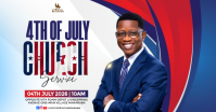 4th of July Church Service Facebook Shared Image Isithombe Esabiwe ku-Facebook template