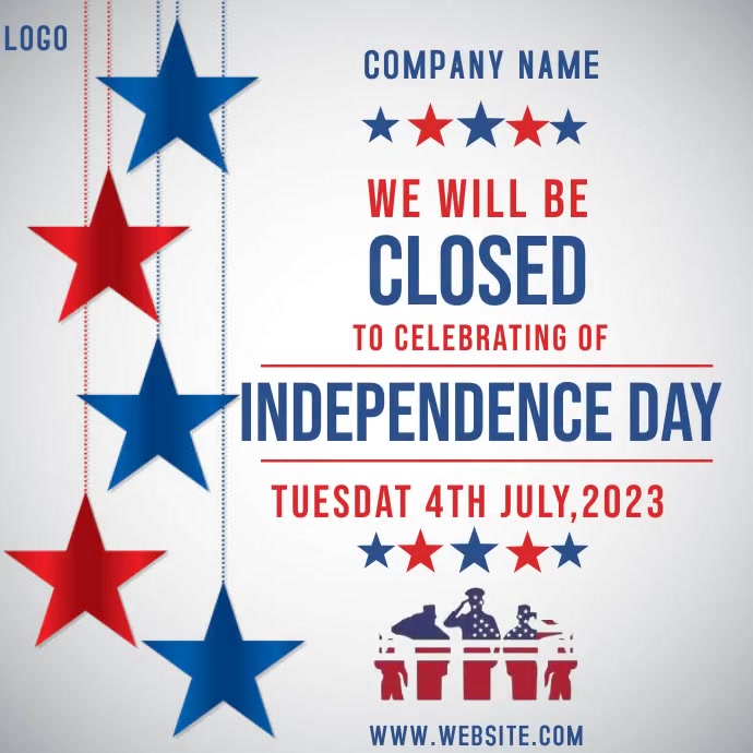 4th of July closing Instagram Post template