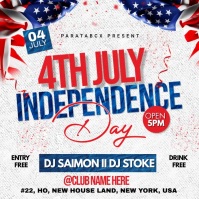 4th of July club party video ad Message Instagram template