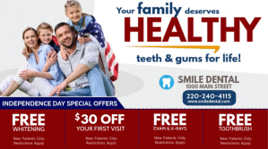 4th of July Dental Ads template