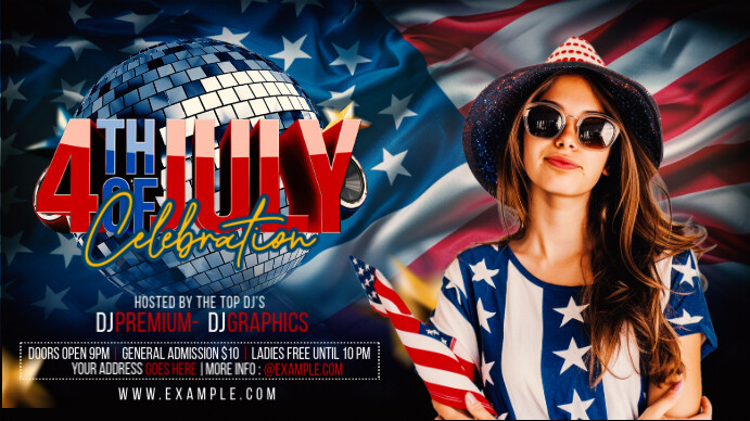 4th Of July Digitale Vertoning (16:9) template