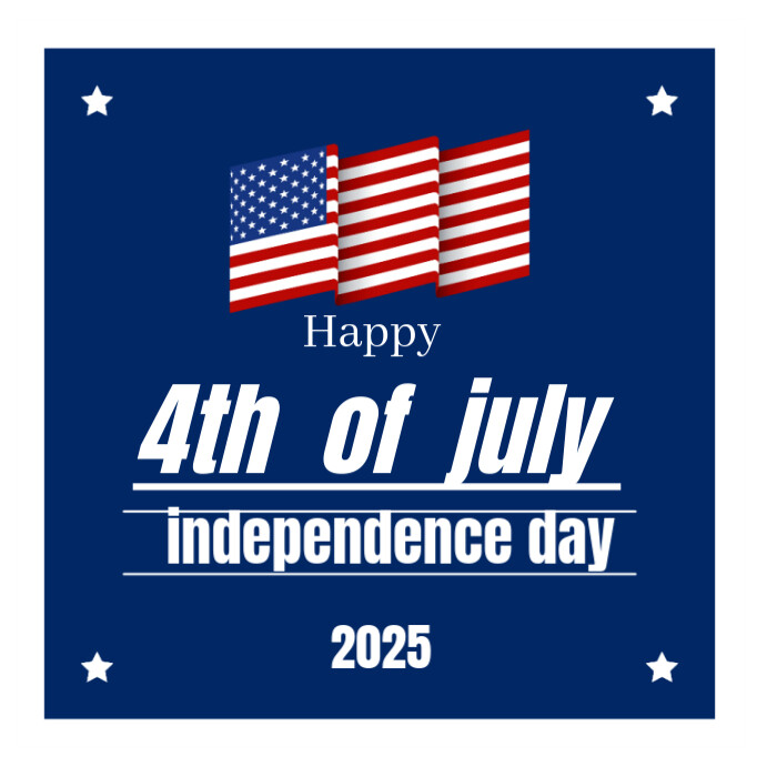 4th of july Instagram 帖子 template