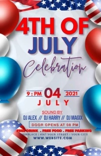 4th of july Half Page Wide template