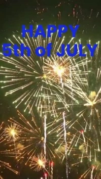 4th of July Display digitale (9:16) template