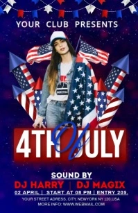 4th of july Half Page Wide template