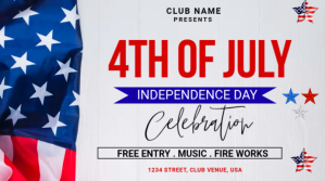 4th of july Pantalla Digital (16:9) template