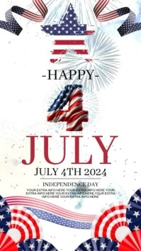 4th of july Instagram Story template