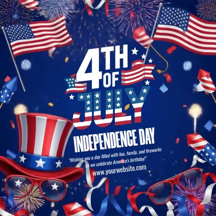 4th of July Quadrado (1:1) template