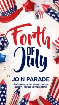 4th of July Instagram Story template