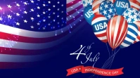 4th of July Pantalla Digital (16:9) template