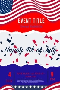 4th of July Poster template
